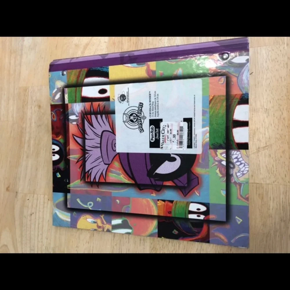 Vintage 90’s Marvin the Martian Looney Tunes Clueless Binder